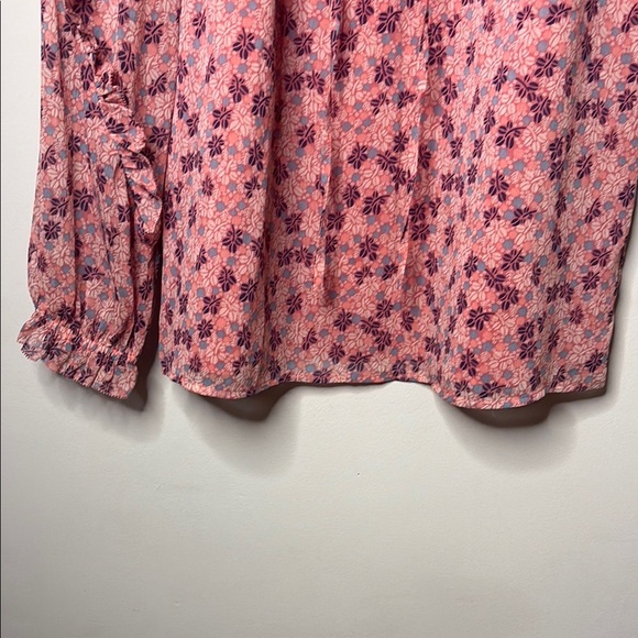 Talbots Pink and Purple Floral Blouse - Picture 5 of 14